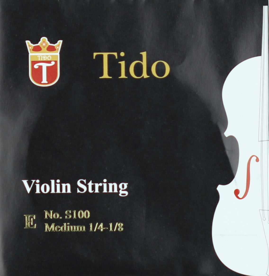 1/4 -1/8 size Tido brand violin string set wound with metal core