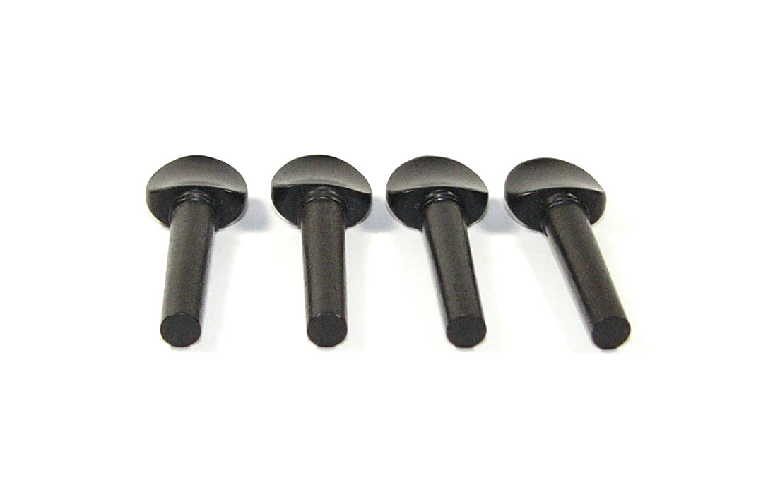 1/16 size set of 4 ebony violin tuning pegs mother of pearl inlay