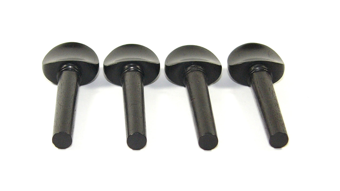 Set of 4 ebony violin tuning pegs Parisian eye inlay 1/2 size