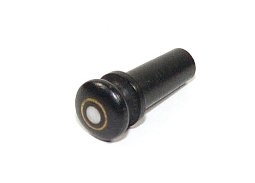 1/10 size ebony violin end pin button stud with inlaid Parisian eye