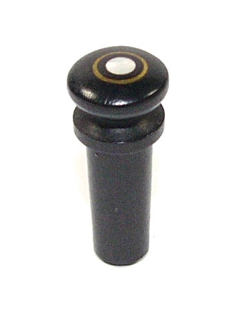 1/16 size ebony violin end pin button stud with inlaid Parisian eye