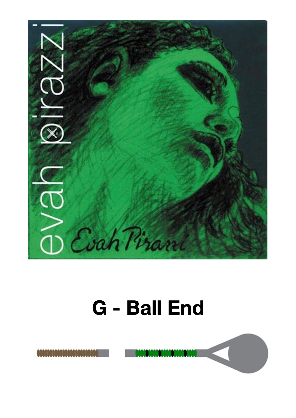 Evah Pirazzi Pirastro Violin G String 4/4 size BALL end medium gauge