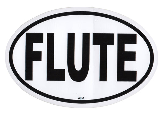 AIM Gifts Oval Bumper Sticker FLUTE
