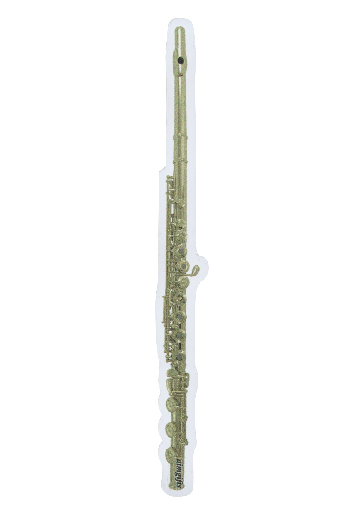 Aim gifts brand music woodwind flute die cut fridge magnet