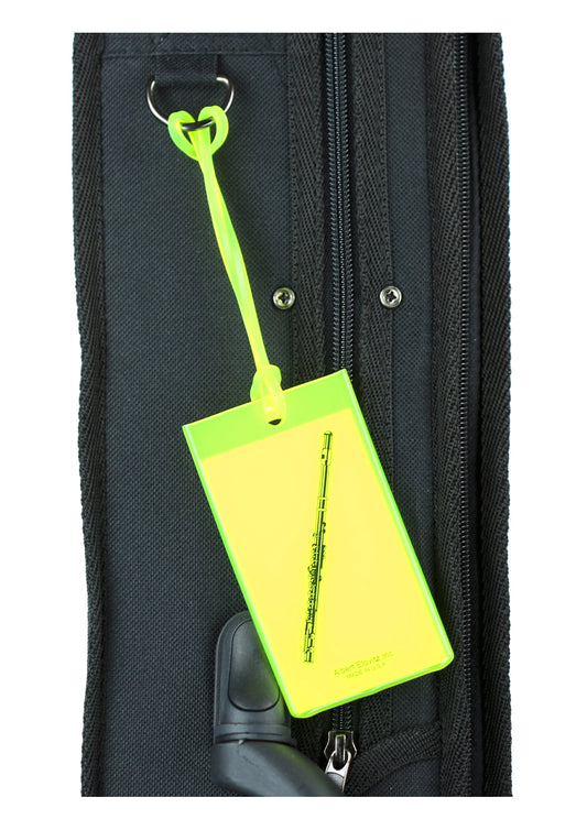 Albert Elovitz AIM Gifts Silicone Bag Tag Flute Yellow