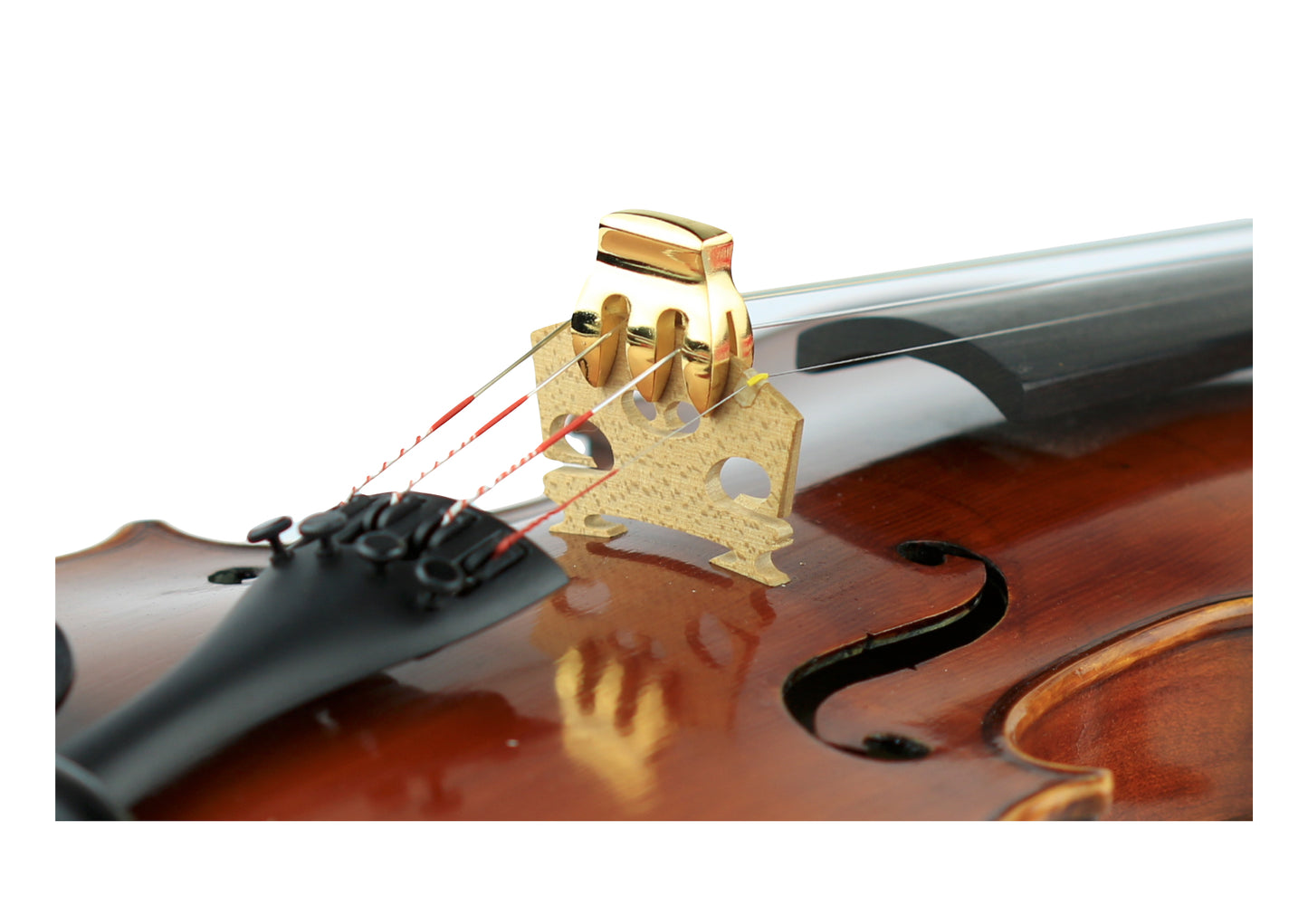 3 prong gold metal 4/4 - 3/4 violin practice mute extra quiet