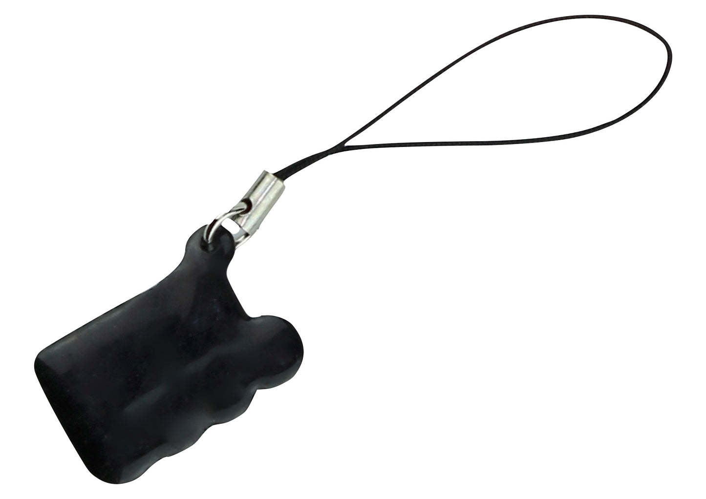 Mobile phone hand bag rubber charm green semiquaver music notes