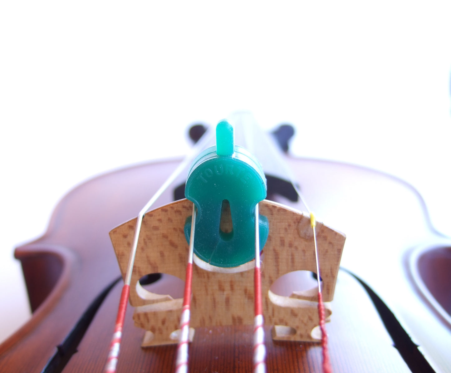 Original tourte single hole green rubber violin viola mute 3/4 - 4/4 Size.