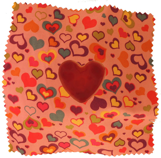 Rockin Rosin for violin viola cello heart shaped patterned cloth