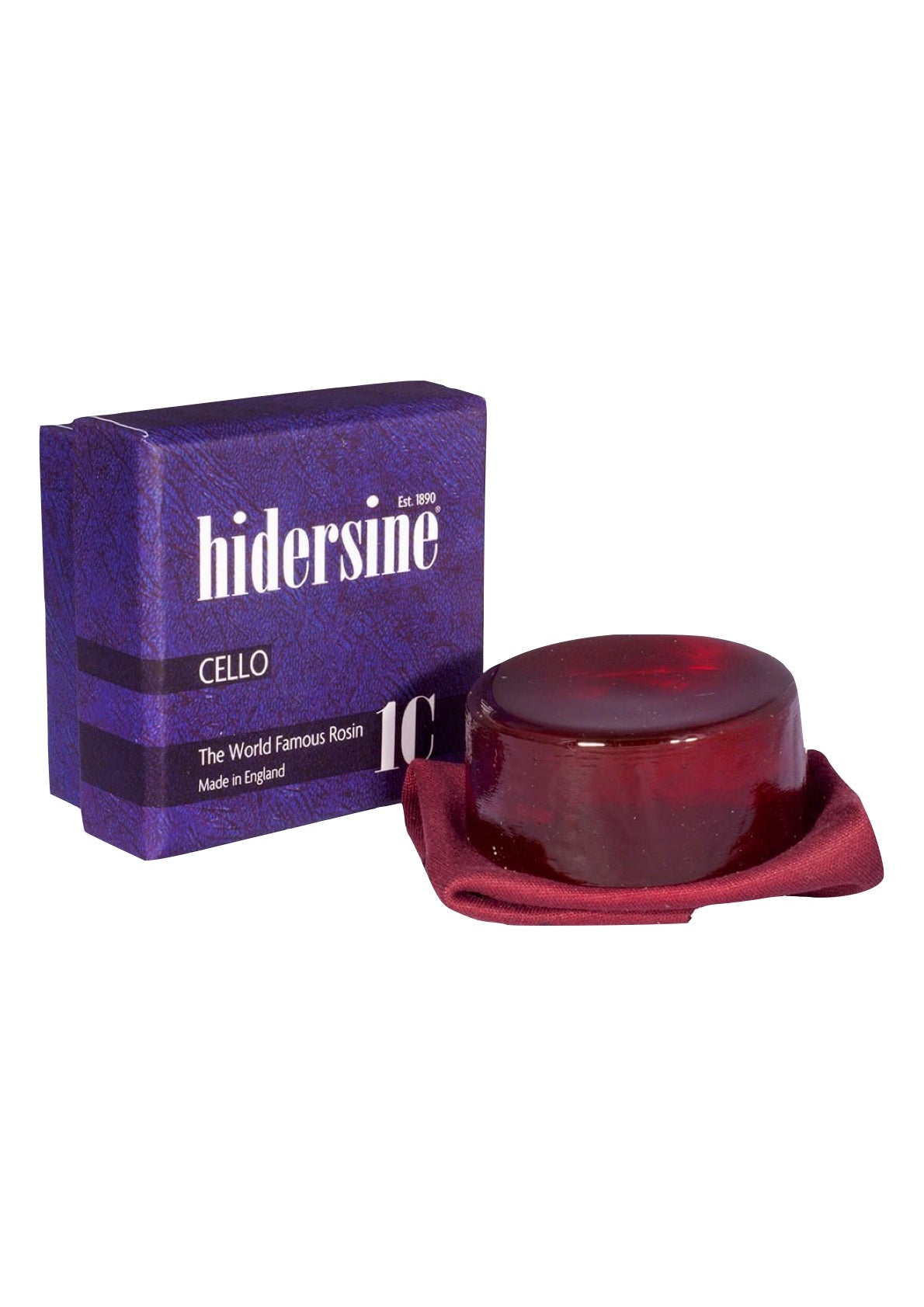 Hidersine 1C light cello rosin large cake in cloth made in England