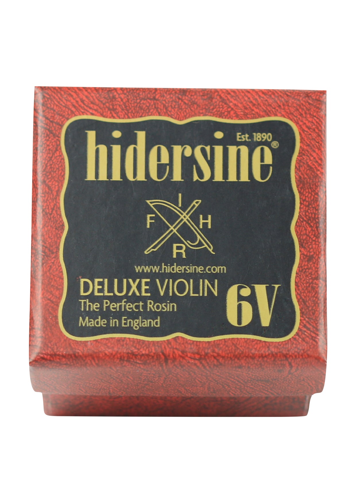 Hidersine 6V DuLuxe dark violin rosin round cake in cloth Made in England