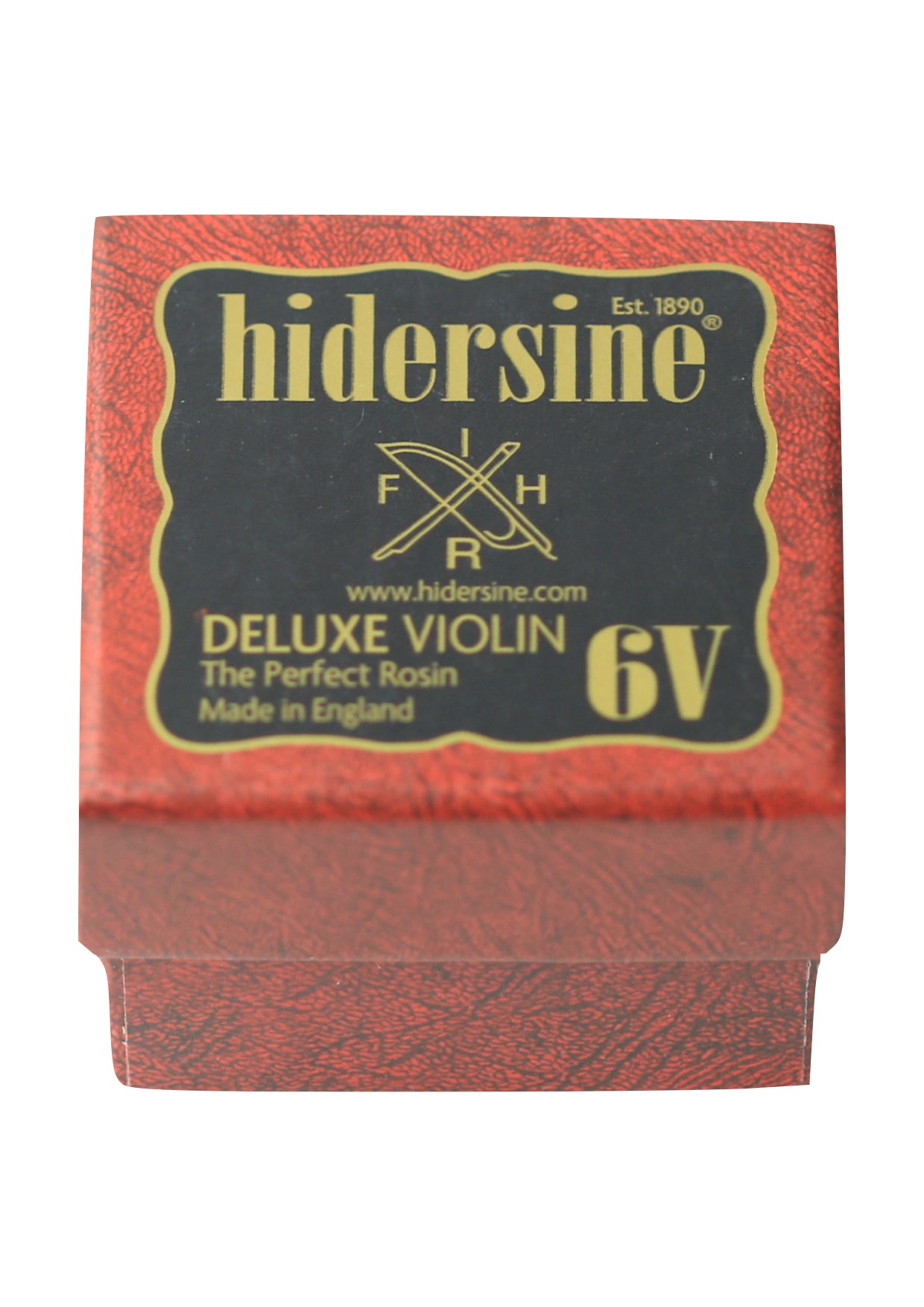 Hidersine 6V DuLuxe dark violin rosin round cake in cloth Made in England
