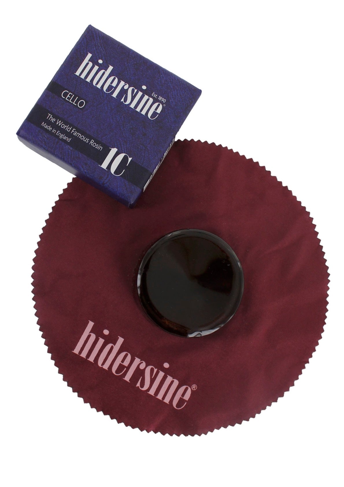 Hidersine 1C light cello rosin large cake in cloth made in England