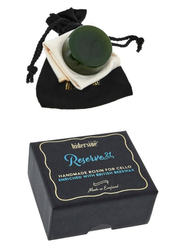 Hidersine Reserve21 Dark Cello Rosin with British Beeswax