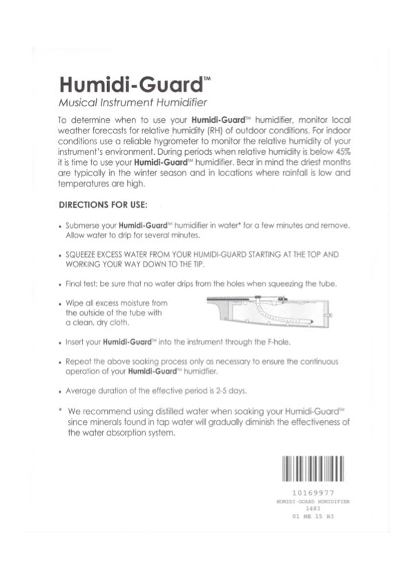 Humidi-Guard Humidifier for 4/4-3/4 Cello