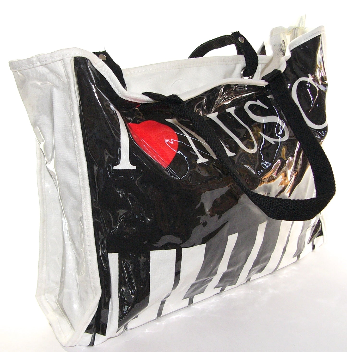 I Love Music plastic canvas tote music library bag 40cm X 30cm X 10cm