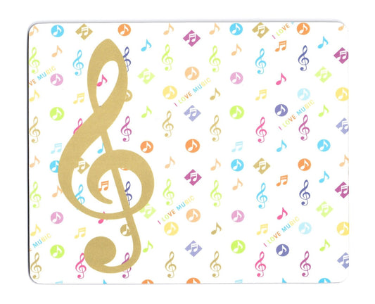 I LOVE MUSIC computer mouse pad 22cm X 18cm non slip foam base