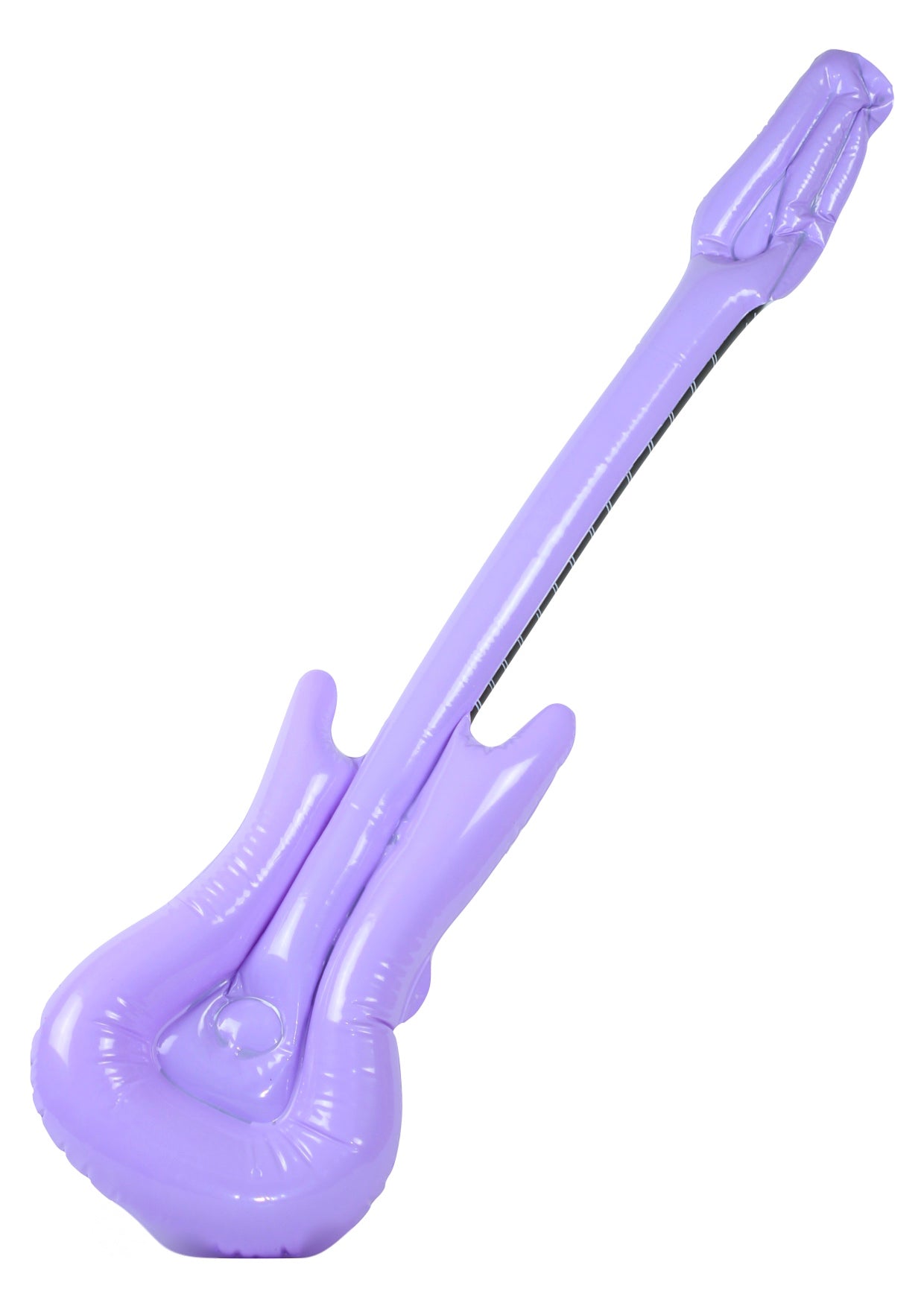 Inflatable novelty musical 40” purple coloured rock electric guitar