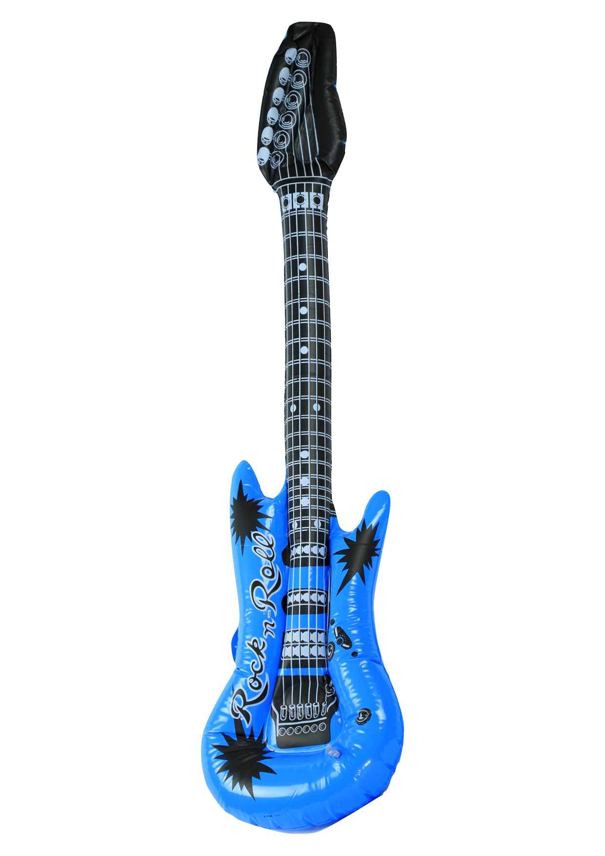 Inflatable novelty musical 40” blue coloured rock electric guitar