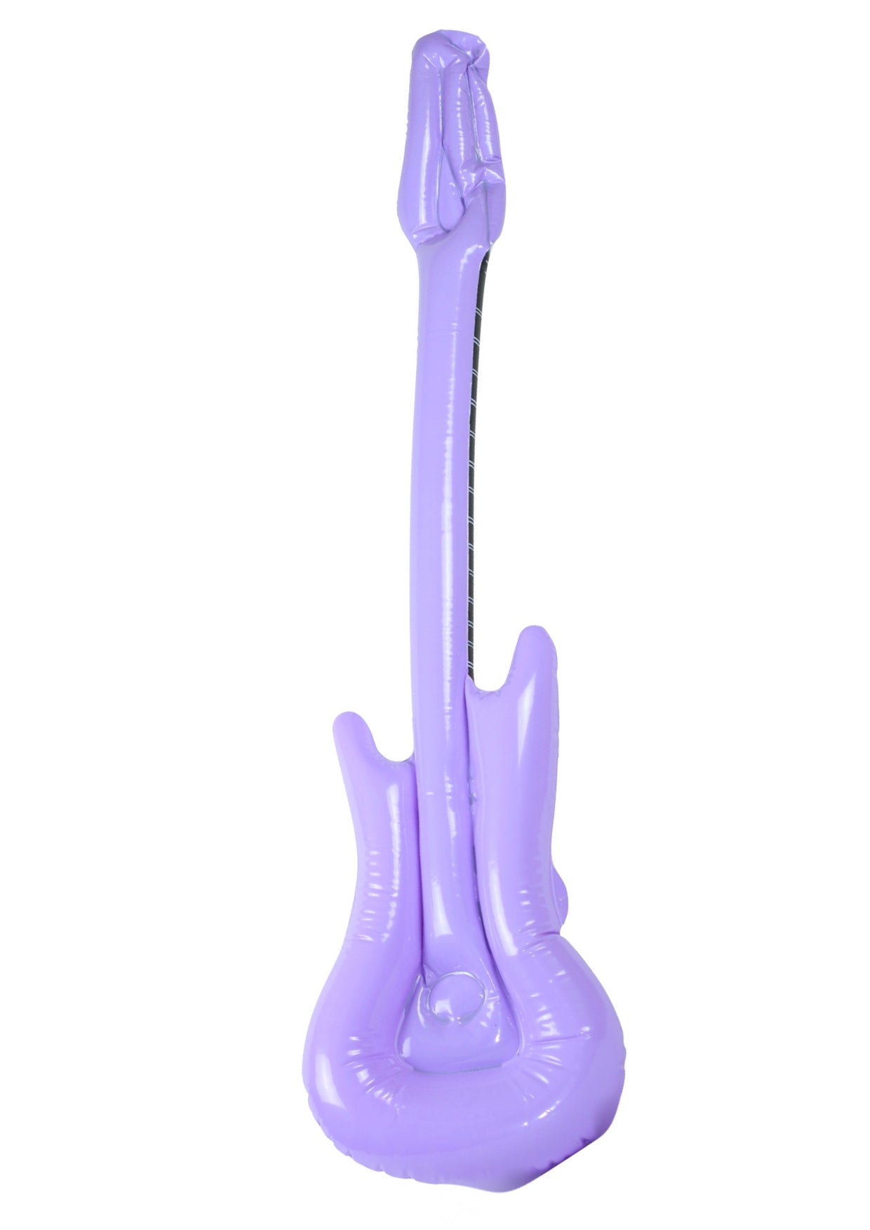 Inflatable novelty musical 40” purple coloured rock electric guitar