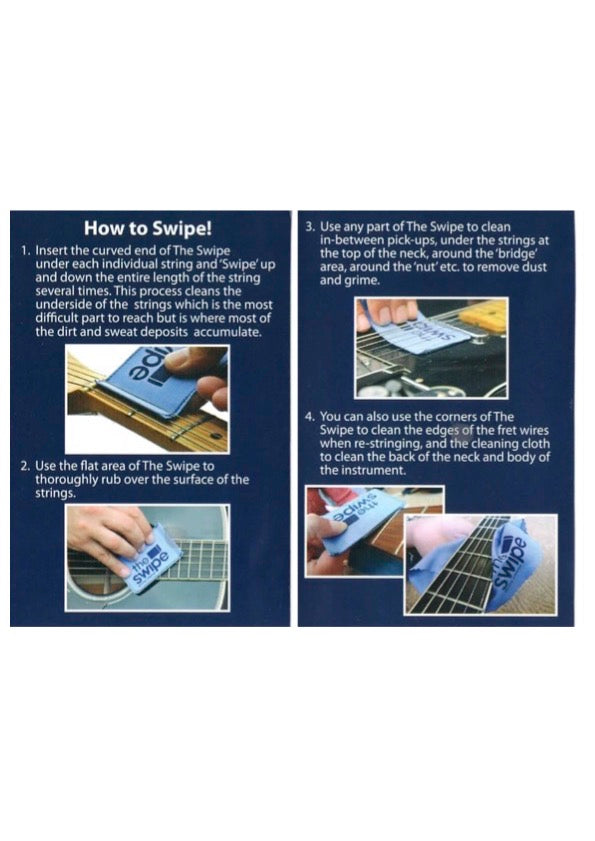 The SWIPE String instrument cleaner & polishing cloth kit