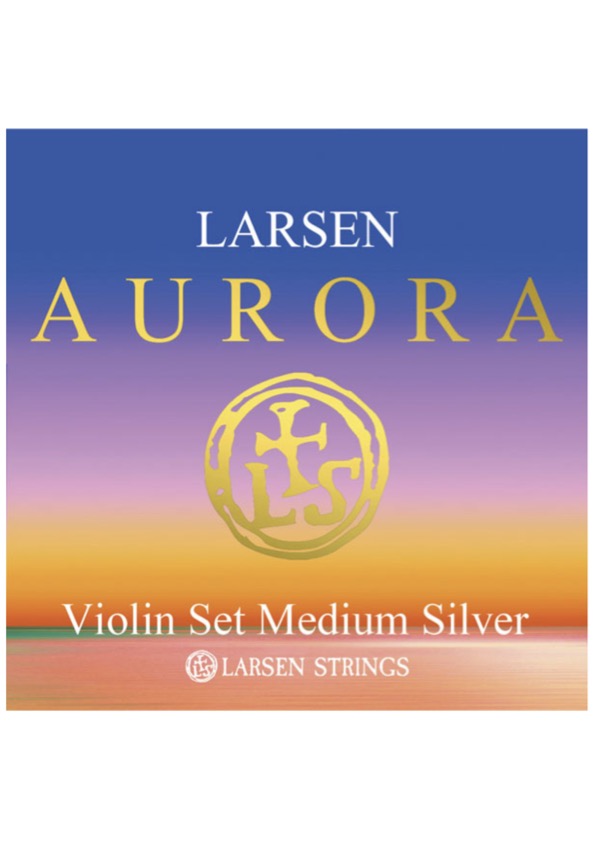 Larsen Aurora violin string set 4/4 MEDIUM SILVER D Made in Denmark