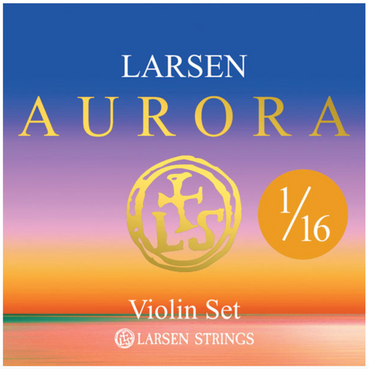 Larsen Aurora violin string set MEDIUM 1/16 Made in Denmark