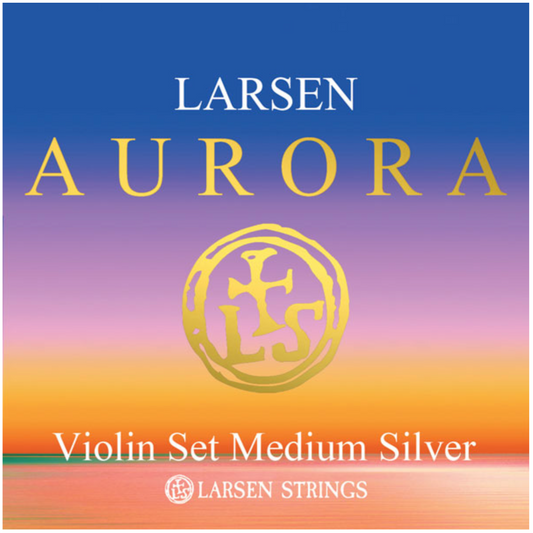 Larsen Aurora violin string set 4/4 MEDIUM SILVER D Made in Denmark