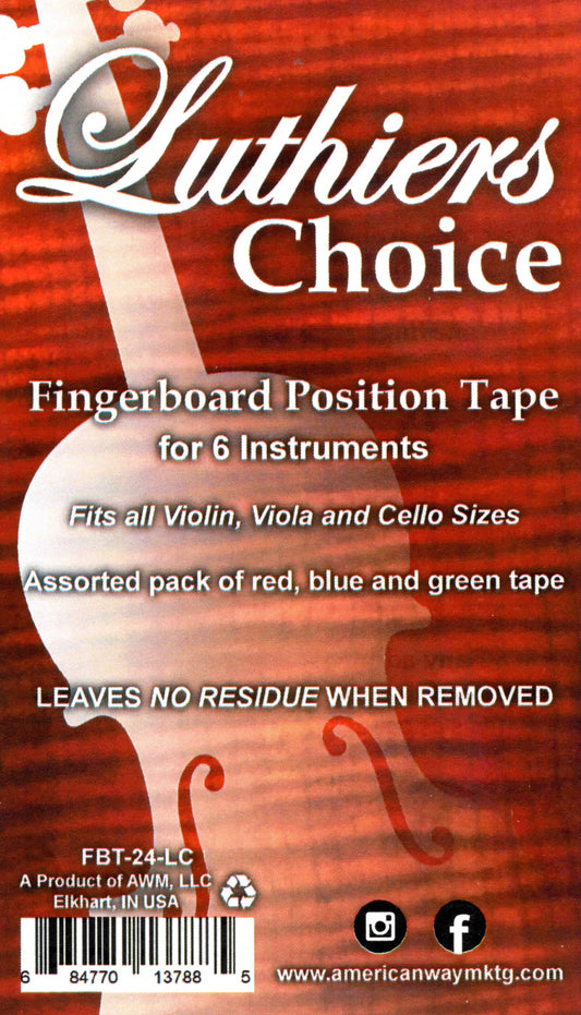 Luthiers Choice fingerboard position tapes for Violin Viola Cello 6 Inst. pack