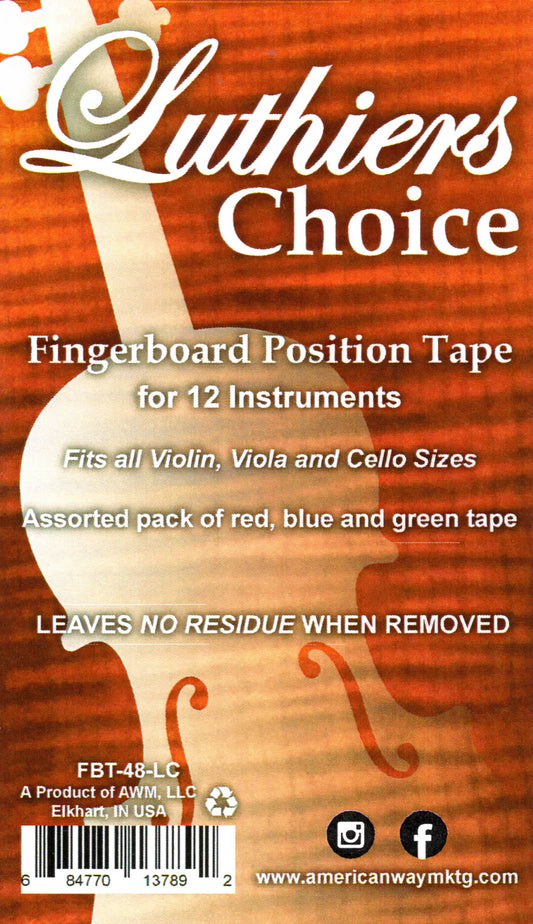 Luthiers Choice fingerboard position tapes for Violin Viola Cello 12 Inst. pack