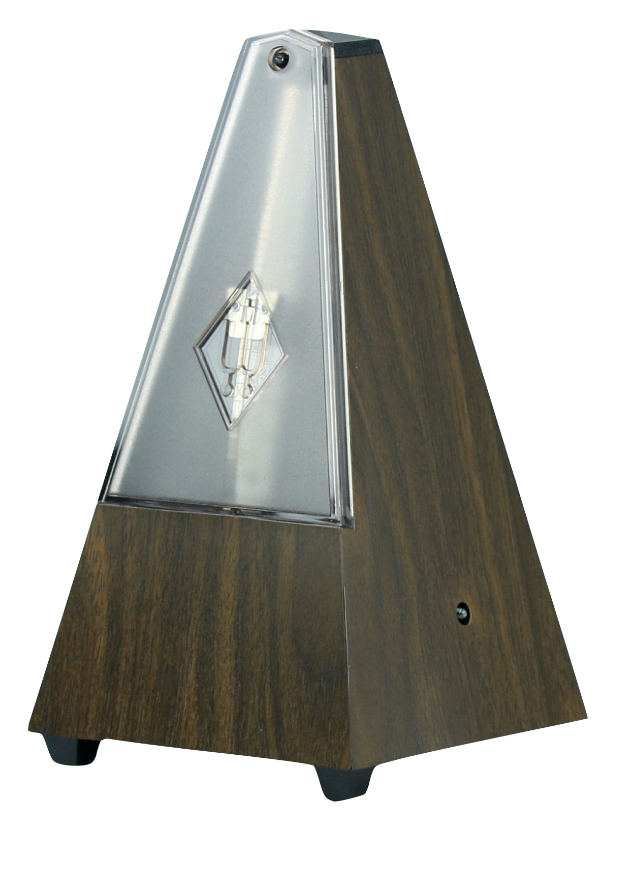 Wittner Maelzel 804K plastic pyramid pendulum mechanical metronome walnut grain