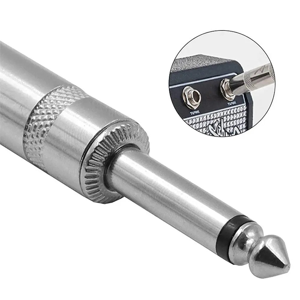 Novelty 6.35mm Audio Jack Plug Keychain Split Ring Keyring Quality ZincAlloy Materials