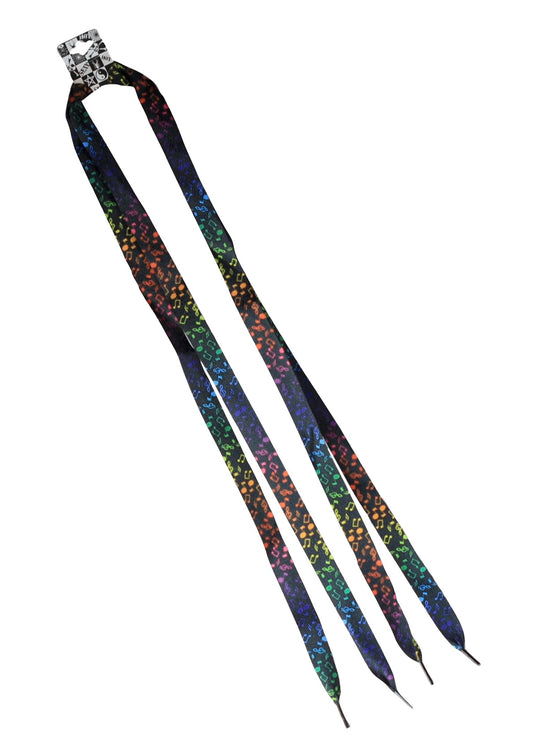 AIM Gifts brand Shoelaces Multi Coloured  Music Notes