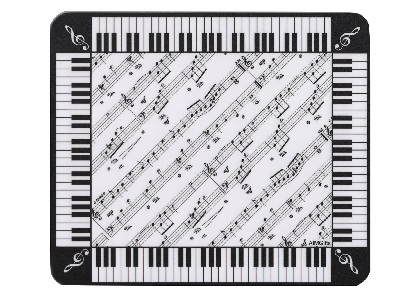 Music notes piano design music computer mouse pad thick rubber base