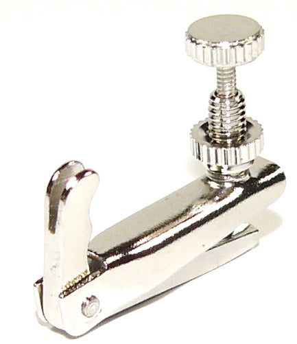 Single chrome fine tuner adjuster to fit 3/4 or 4/4 size violin