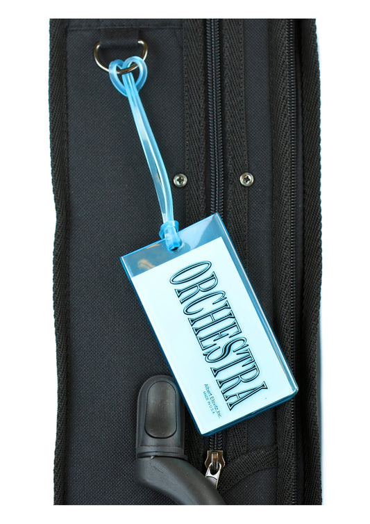 Albert Elovitz AIM Gifts Silicone Bag Tag Orchestra Blue