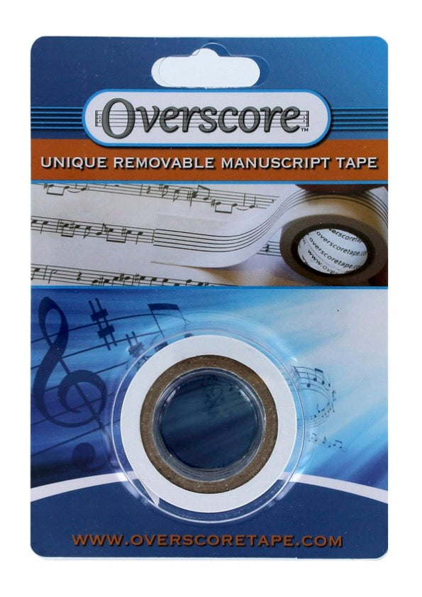 Overscore removable manuscript tape 5 Metre Roll 25mm wide 8mm staff lines