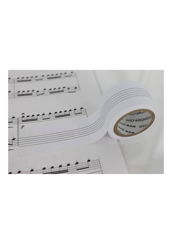 Overscore removable manuscript tape 5 Metre Roll 25mm wide 8mm staff lines