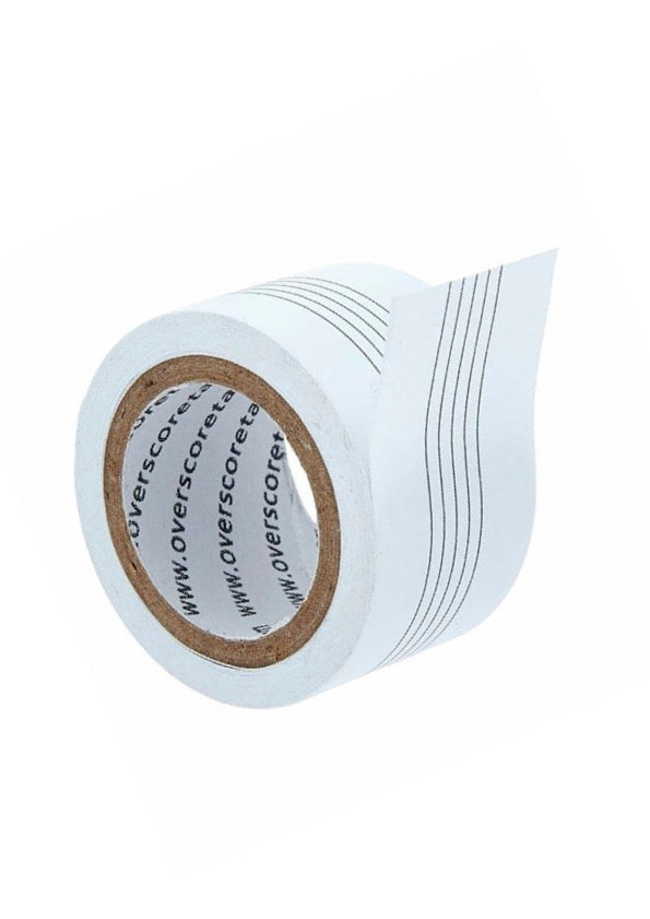 Overscore removable manuscript tape 5 Metre Roll 25mm wide 8mm staff lines