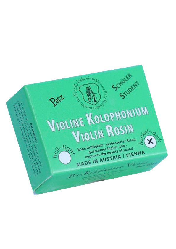 PETZ Natural DARK violin rosin for horsehair or synthetic bows Made in AUSTRIA