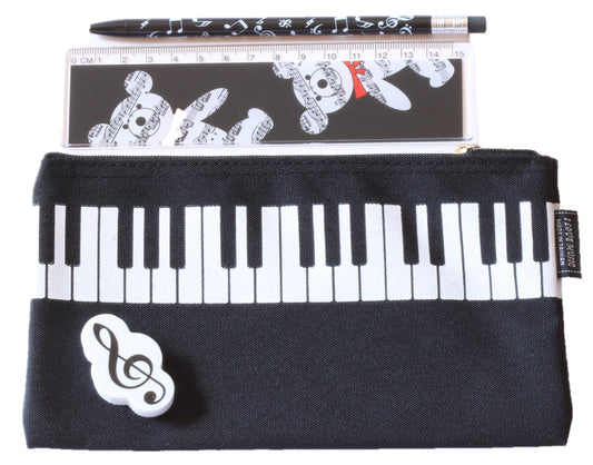 4 piece musical stationery pack pencil case mechanical pencil eraser ruler