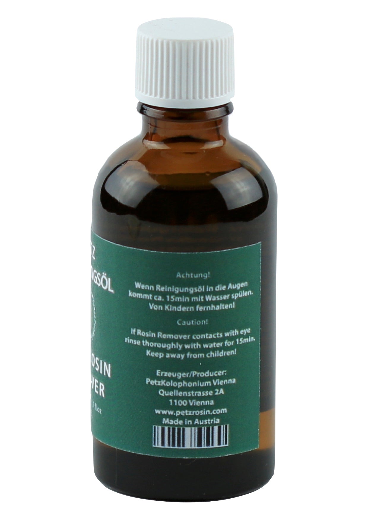 Petz violin viola cello & double bass rosin remover 50ml Made in Austria
