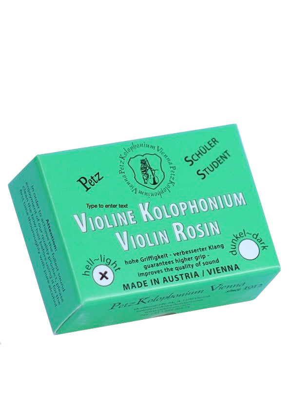 PETZ Natural LIGHT violin rosin for horsehair or synthetic bows Made in AUSTRIA