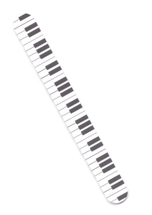 1 X Double sided Piano Keyboard design emery board nail file