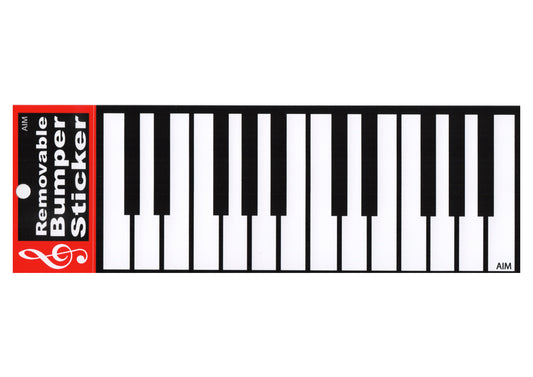 AIM musical gifts novelty bumper sticker Piano Keyboard design 18.8cm X 7.7cm