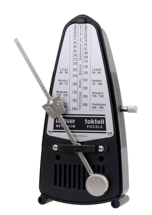 Black Wittner Taktell Piccolo pendulum metronome accurate and portable