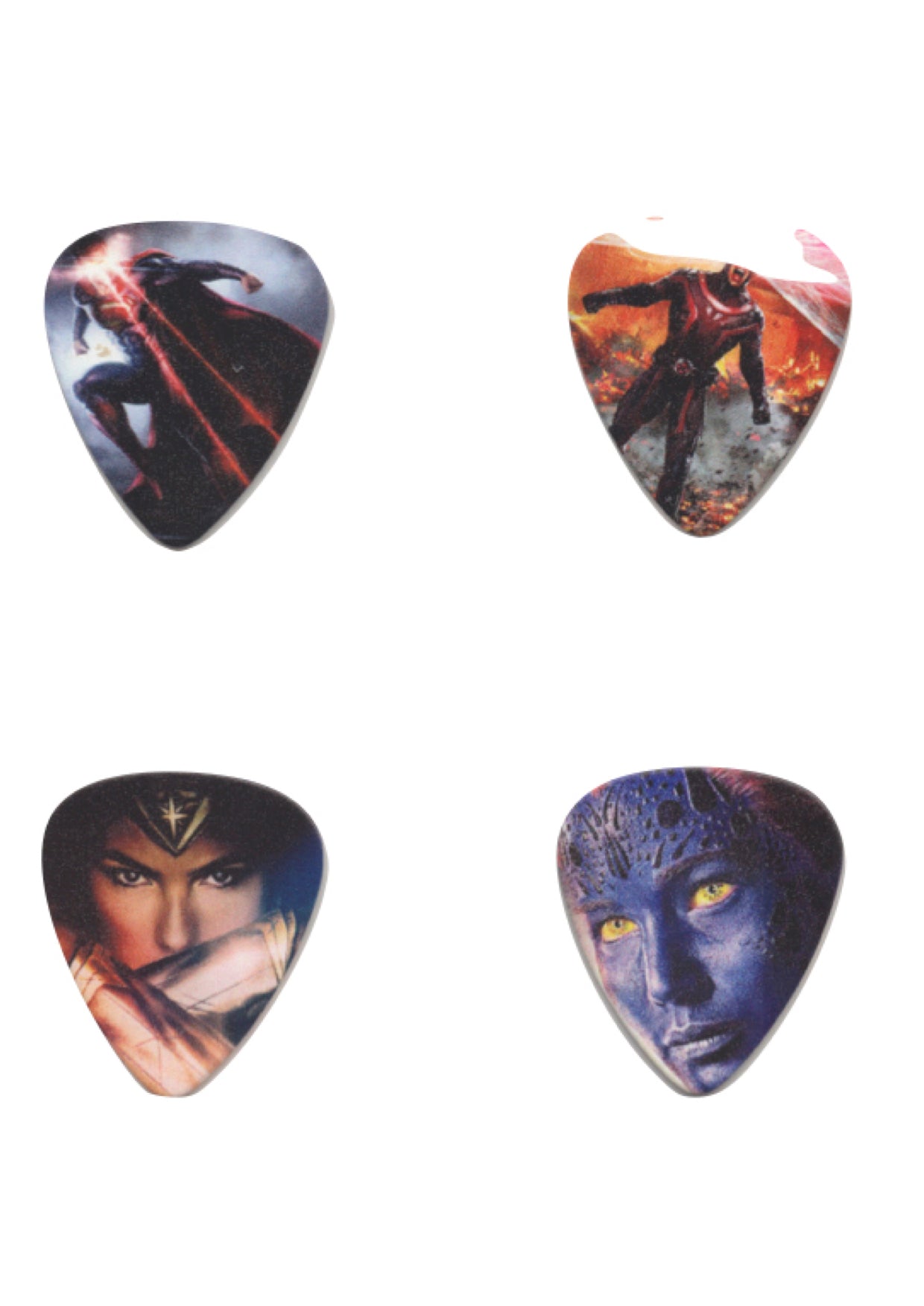 20 pack Cheerhas brand super hero themed nylon guitar picks plectrums