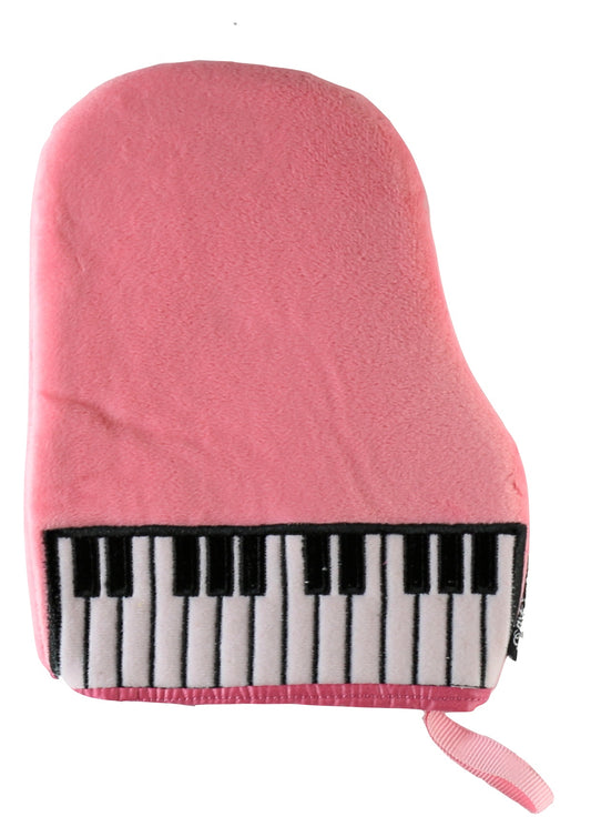 Super soft pink velour fluffy piano cleaning polishing mitten glove