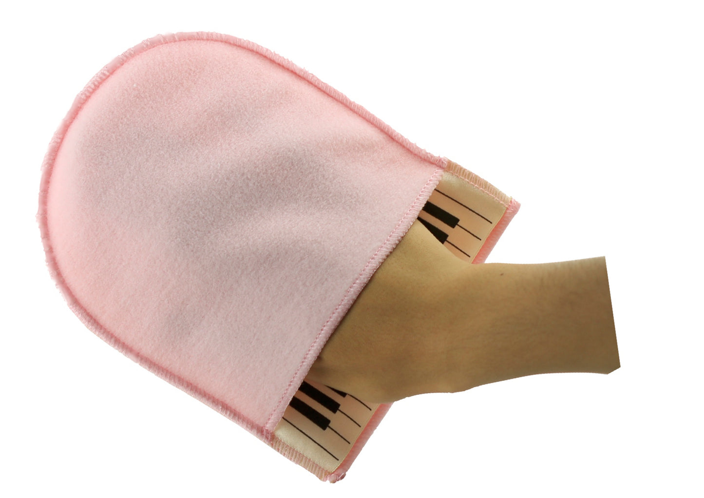 Super soft cotton piano cleaning polishing mitten cloth pink colour