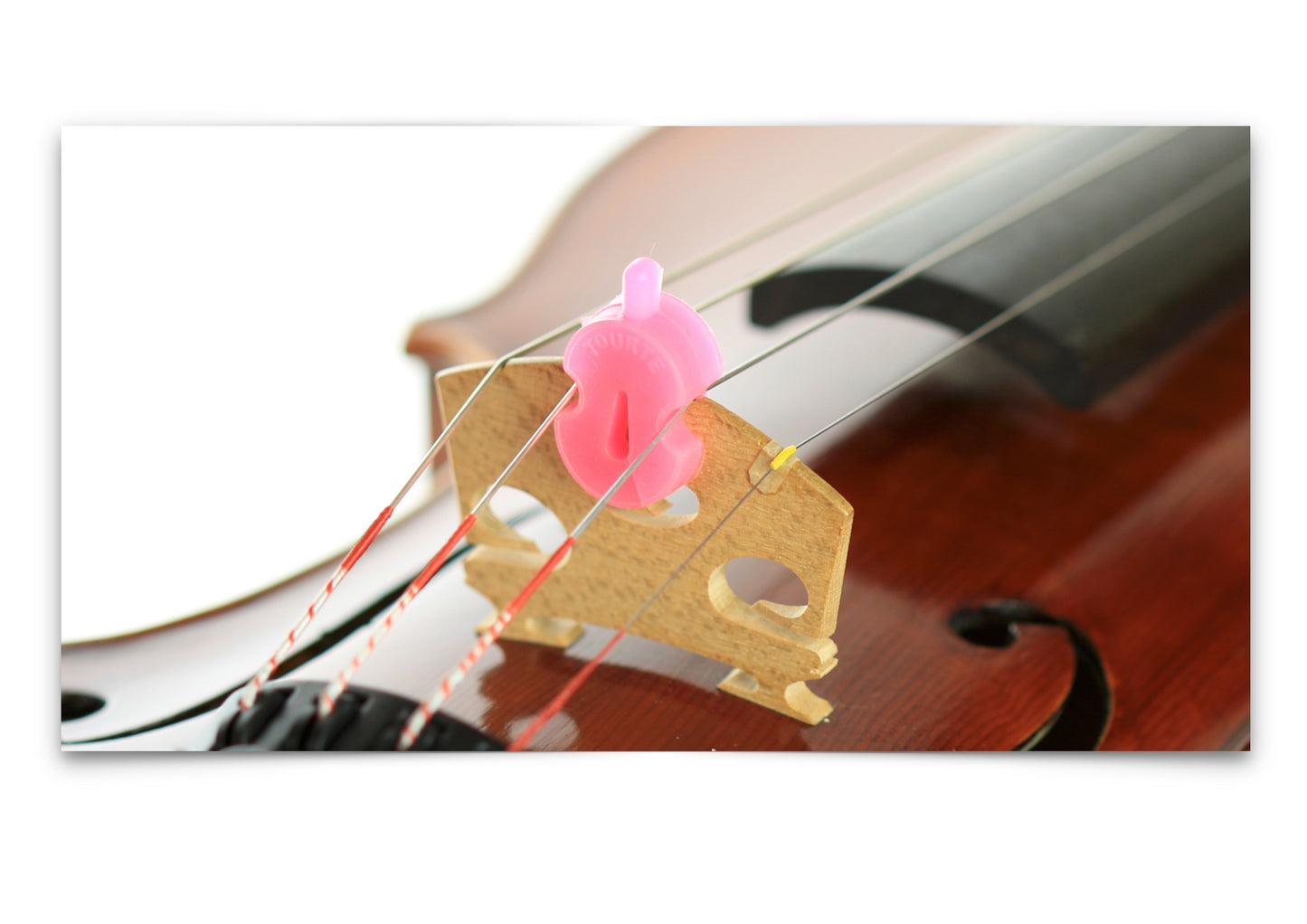 Original tourte single hole pink rubber violin viola mute 3/4 - 4/4 Size.
